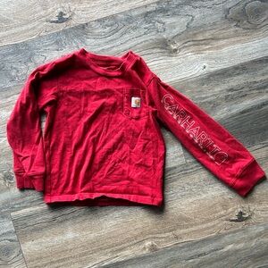 Carhartt Kids' Long Sleeve Tee in Bold Red